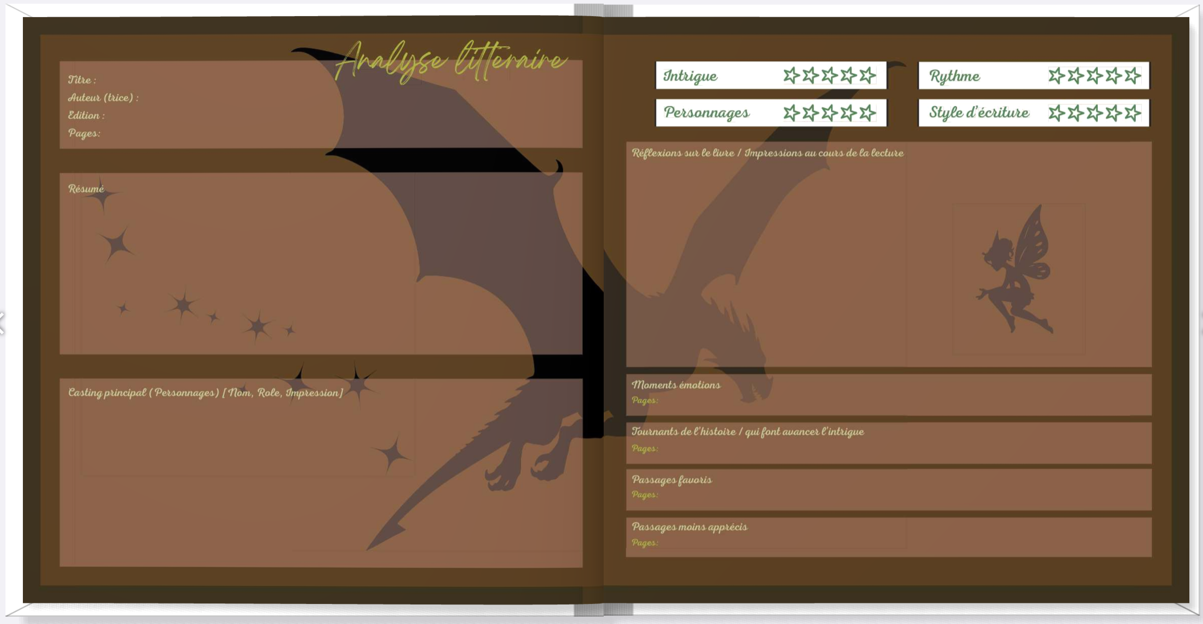 Reader's Journal - Fantasy Edition